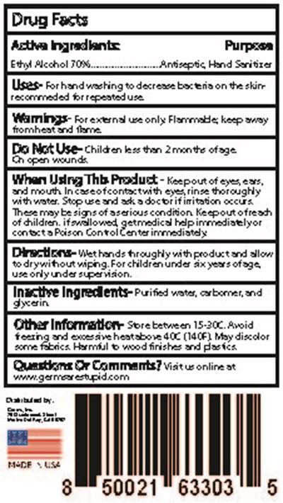 Package.label Principal Display Panel (Germs Hand Sanitizer Back Label 4 05 (1) Page 1)